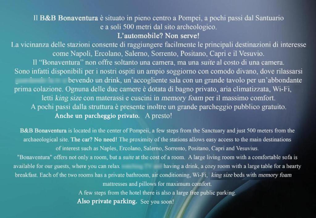 B&B Bonaventura Pompeï Buitenkant foto